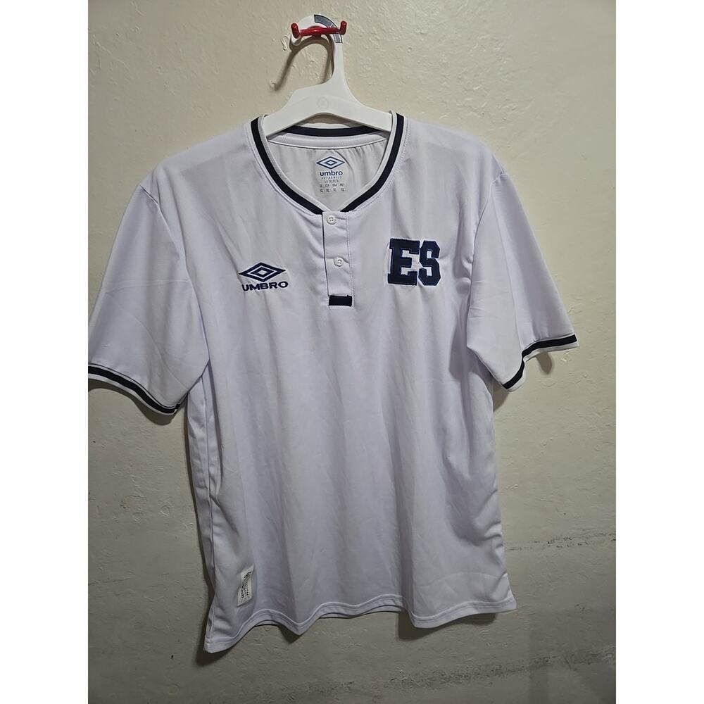 Umbro El Salvador Soccer Jersey Camisa De Futbol Size XL MEN White Replica